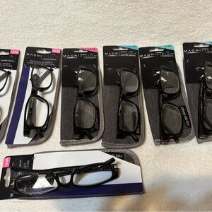 Black Reading Glasses 7pairs 2.50-2.75 with case